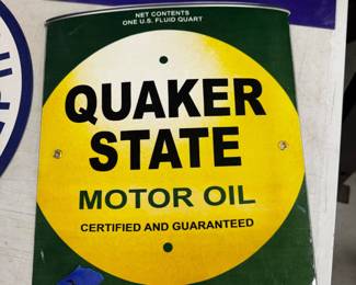 Quaker State Motor Oil Advertisement Sign
