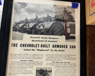 Framed Chevrolet Advertisement