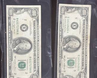 $100 Federal Reserve Notes