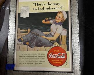 Coca-Cola Framed Advertisement