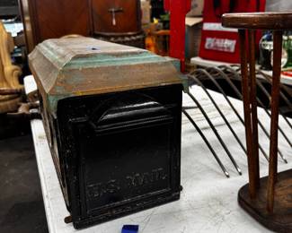 Vintage Cast Iron Mail Box