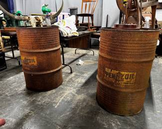 Pennzoil Oil Drums