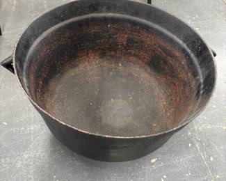 antique cast iron cauldron