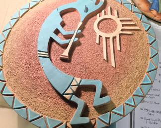 Kokopelli Clay Art Wall Hanging 
