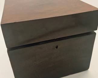 Beautiful box with green leather and gilt stamped lining with smaller set of 4 decanter. Complete and in amazing condition! Wow!!!