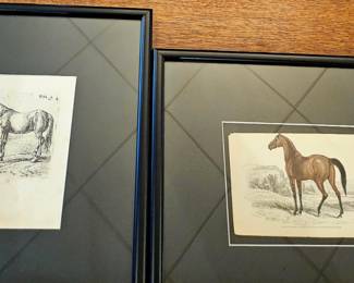  horse art framed
