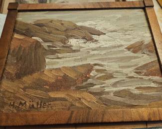 Petite plein air original oil signed by H. MULLER