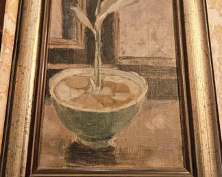 Beautifully framed muted still life, Attributed to PNW Artist K. McKenzie
