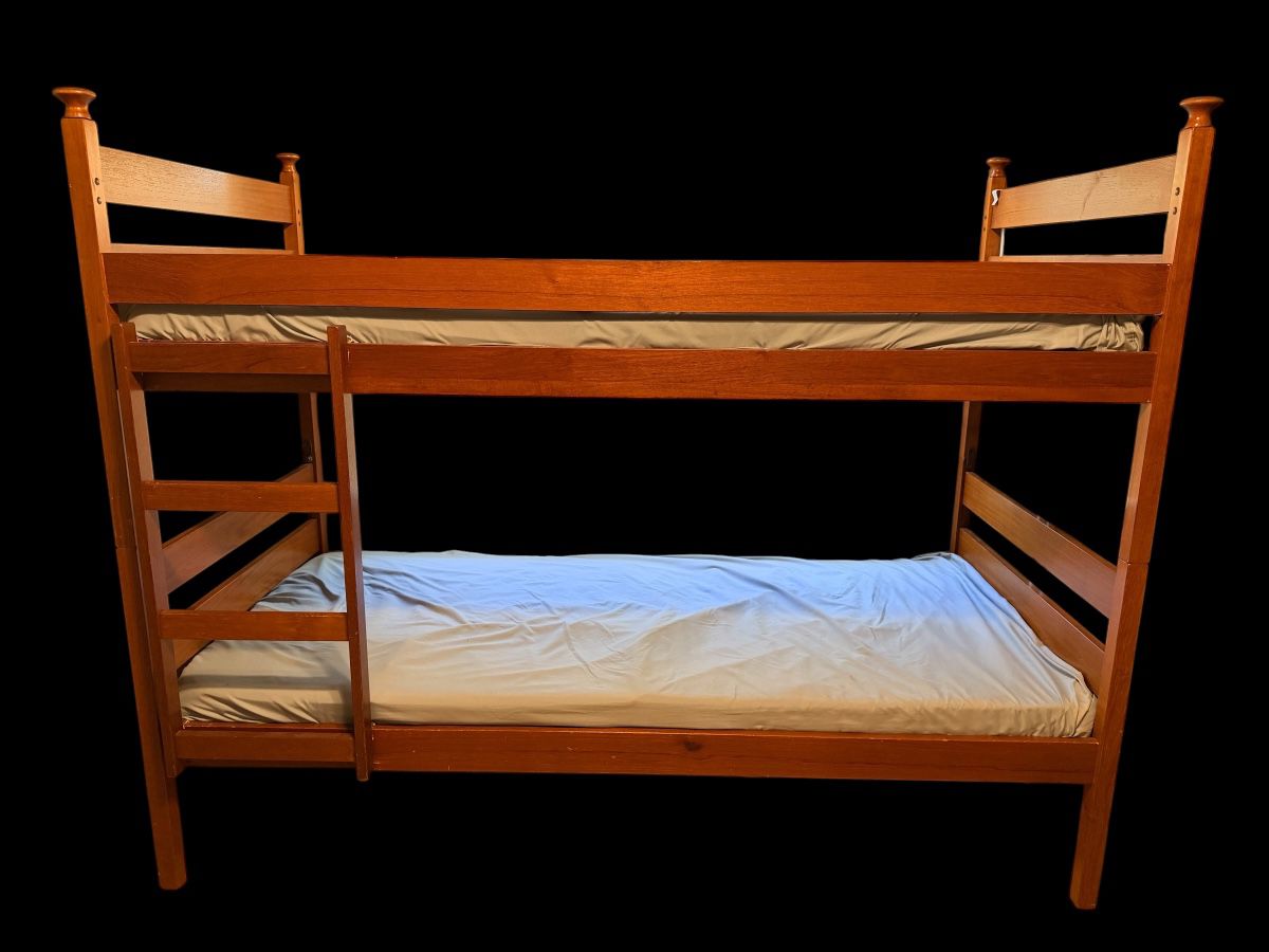 MCM teak twin beds