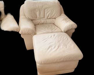 Club chair with ottoman