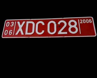Swedish license plate 2006