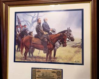 Morten Kunstler Jackson and Lee plus confederate note