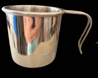 2 Coleman All Metal Camping Cup 16+ oz Loop Handle Stainless