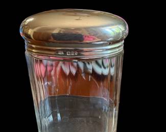 Sterling silver vanity jar