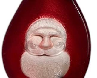 European Crystal Santa Sweden Mats Jonasson Santa Gintage Santa Collectible Santa Vintage  signed, and numbered