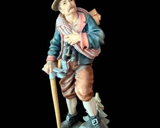 Hand carved in hand painted mountain climber German