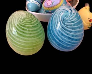 Hand blown Easter eggs