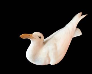 Porsgrund Dove Mid-Century Porcelain Figure PP Norway Anchor Stamp,