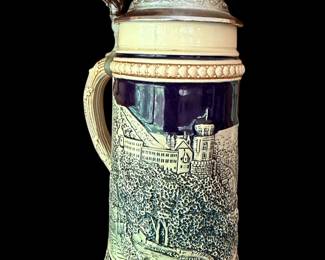 Vintage Tall German Beer Stein 