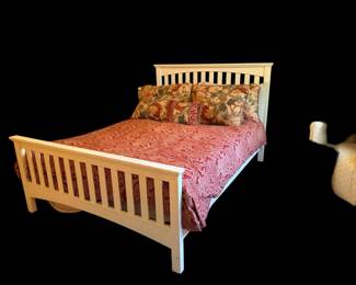 Full-size bed with mattress