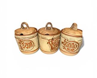 Handmade jam, sugar, and honey set