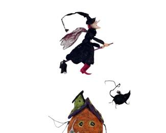 Lots of Halloween decorations