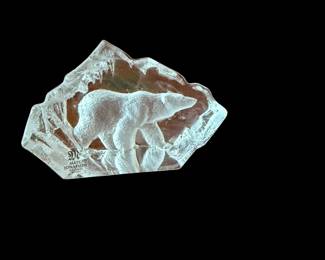  Polar Bear Walking Mini Crystal from Mats Jonasson 