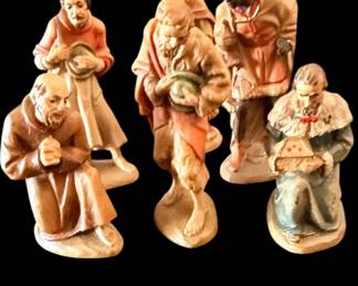 Vintage Anri Hand Craved Wood Nativity SetMade in Italy 