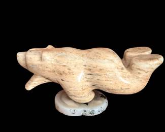 Douglas Creek Sculpture Co. BEAR swimming by Wendy Hook.  Signed