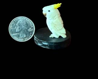 Hand carved cockatoo