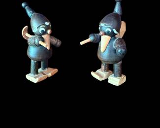 Tiny Teak Wood Figure 1960's Vintage Danish Modern, Eames era. 