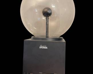 Eye of the Storm PLASMA Lightning Globe 1987 Tesla Rabbit Static Ball Lamp E6000