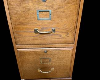 Oak file cabinet