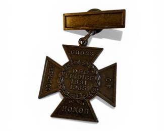 Military badges and pins.  UCV Southern Cross of honor.