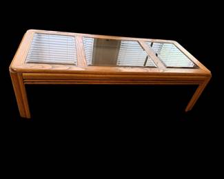 Glass top coffee table