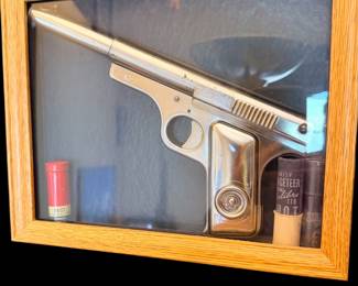 Vintage 1950s Daisy No. 118 “Targeteer” Chrome Plated Steel .118 Caliber Air Pistol framed