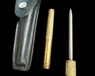 EZE-LAP Diamond M Steel Knife Tool Sharpener Rod Made USA With Leather Sheath