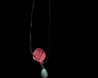 Sterling silver teardrop necklace