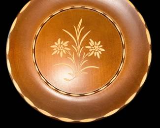 Hand carved Swiss plate