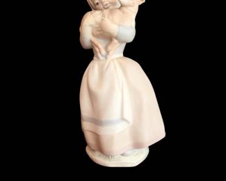Nao by Lladro, Young Girl w/Lamb in Arms  Spain