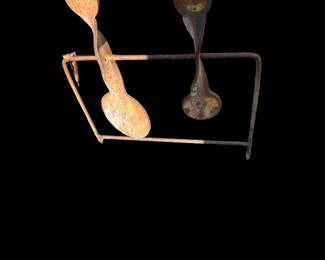 VINTAGE CAST IRON GROUND SHOOTING TARGET SPINNER