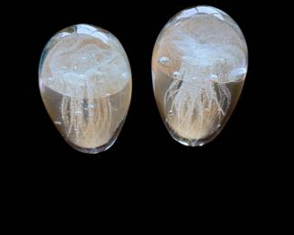 Jellyfish Blown Glass Sculpture Paperweights