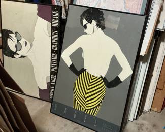 Vintage Patrick Nagel framed artwork