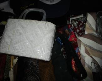 Vintage handbags, 1970's men's ties