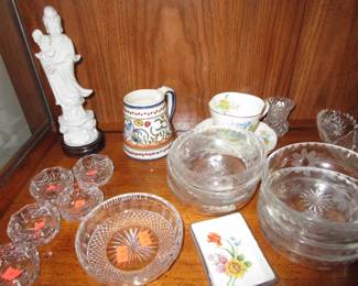 Vintage crystal and glassware