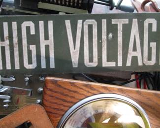 Porcelain High Voltage sign