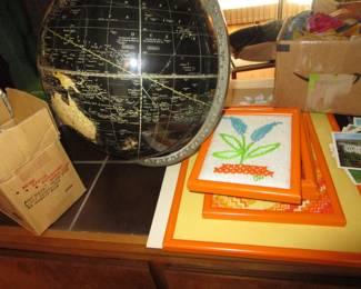 Vintage black globe