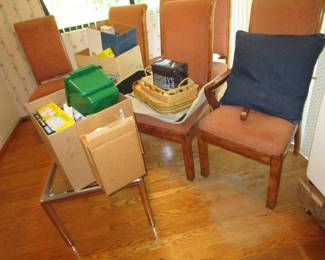 Chairs to dining table -3 boxes full of lightbulbs