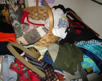 Vintage ties, gloves, scarves