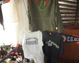 Great men's vintage clothing including this rare Coast Guard Vietnam era painted jacket